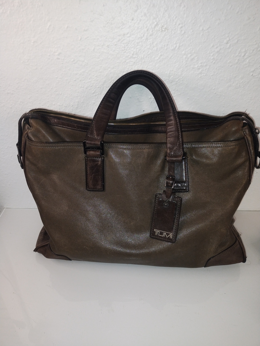 TUMI Beacon Hill Irving Slim Briefs Briefcase Messenger Bag- NO Shoulder Strap